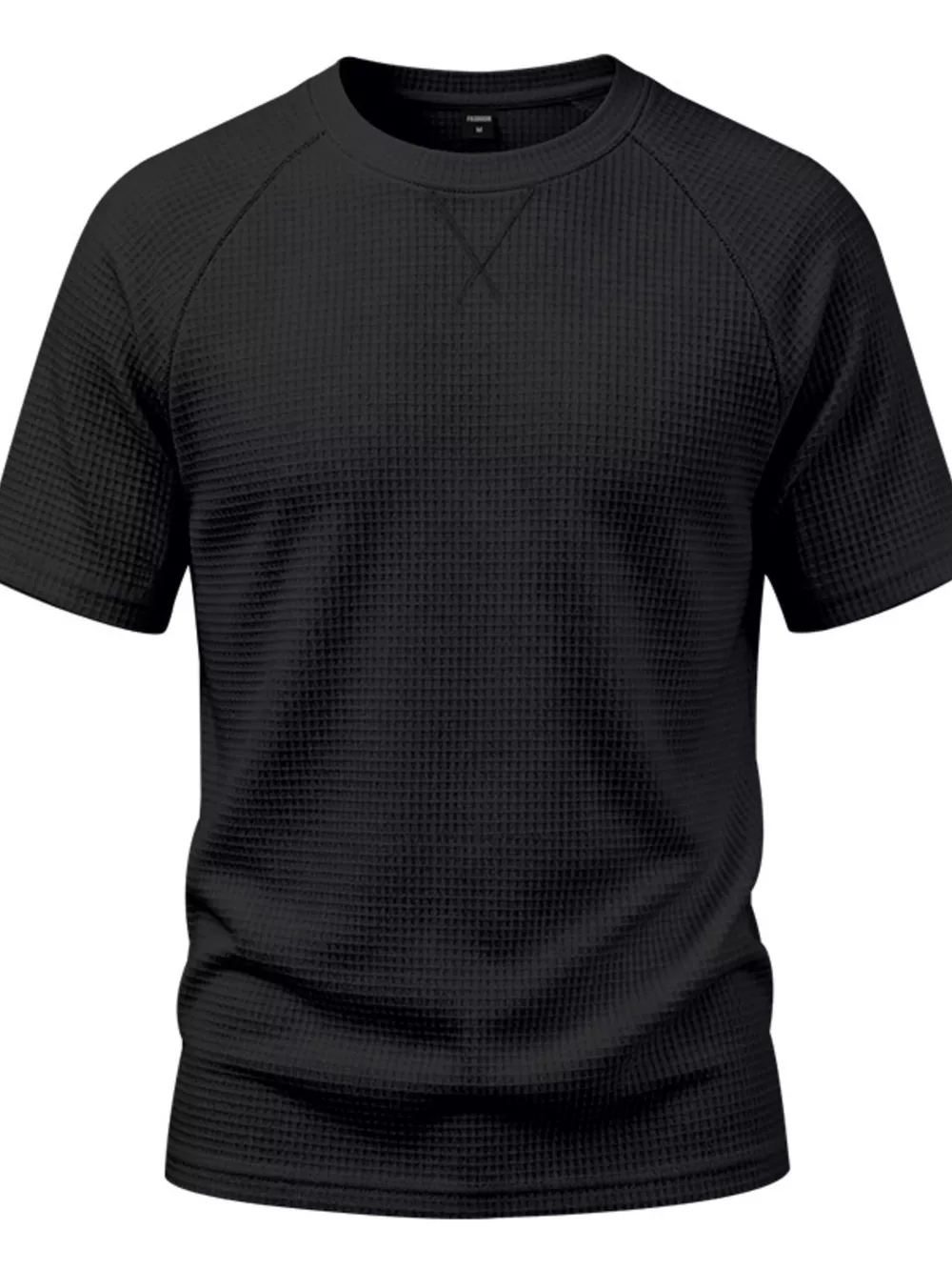 Men's Full Size Waffle Knit Raglan Short Sleeve T-Shirt Plus Size, image 11
