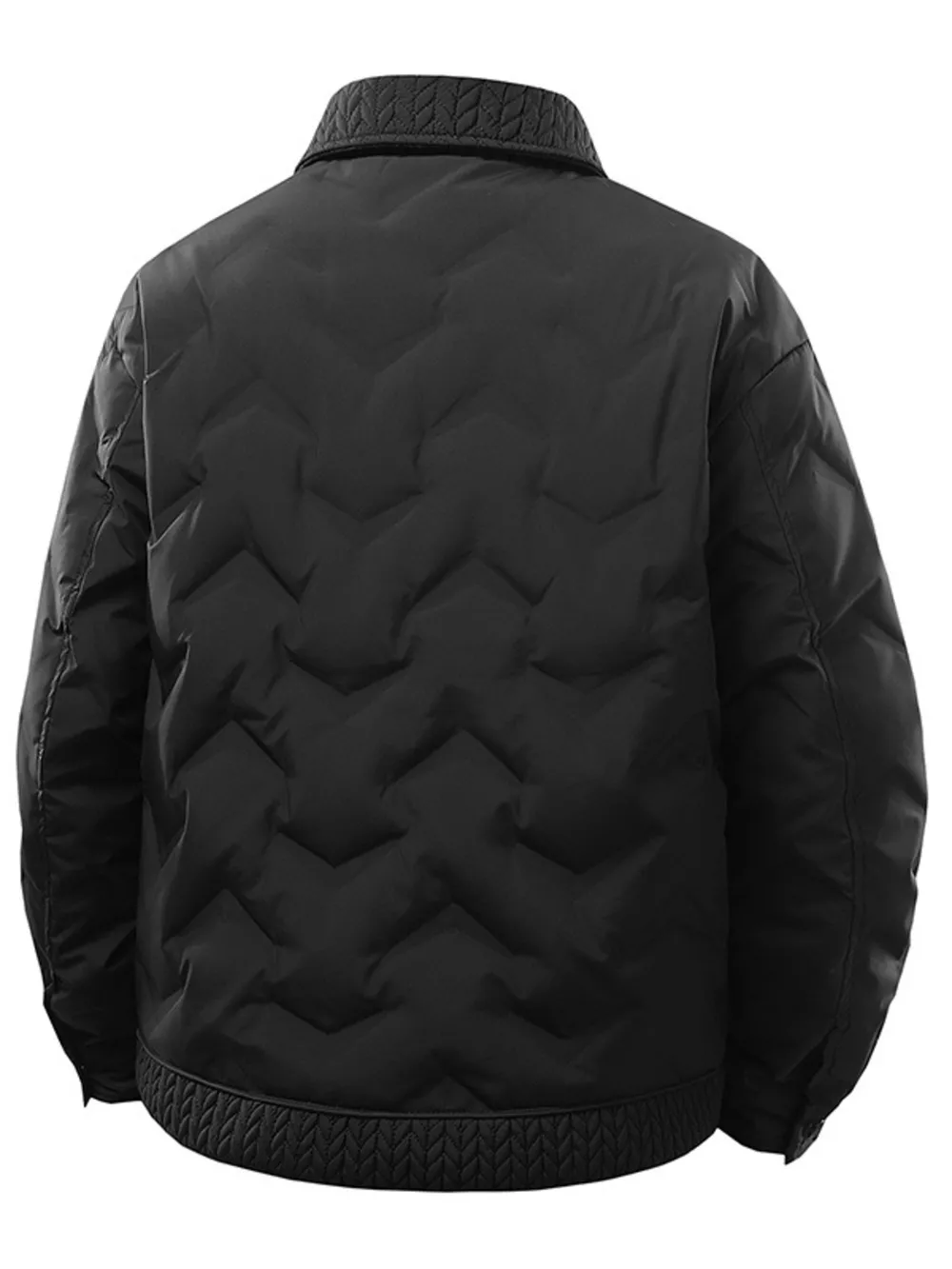 Men's Plus Size Snap Down Padded Jacket, image 2