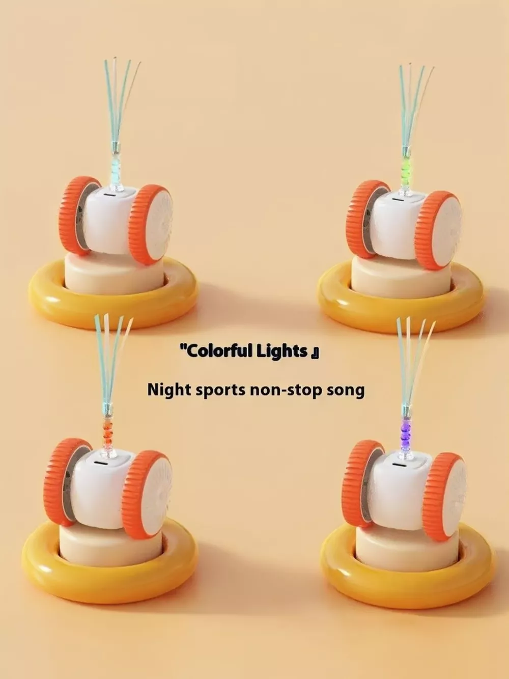 Interactive Self-Rotating Feather Pet Chase Toy, image 12