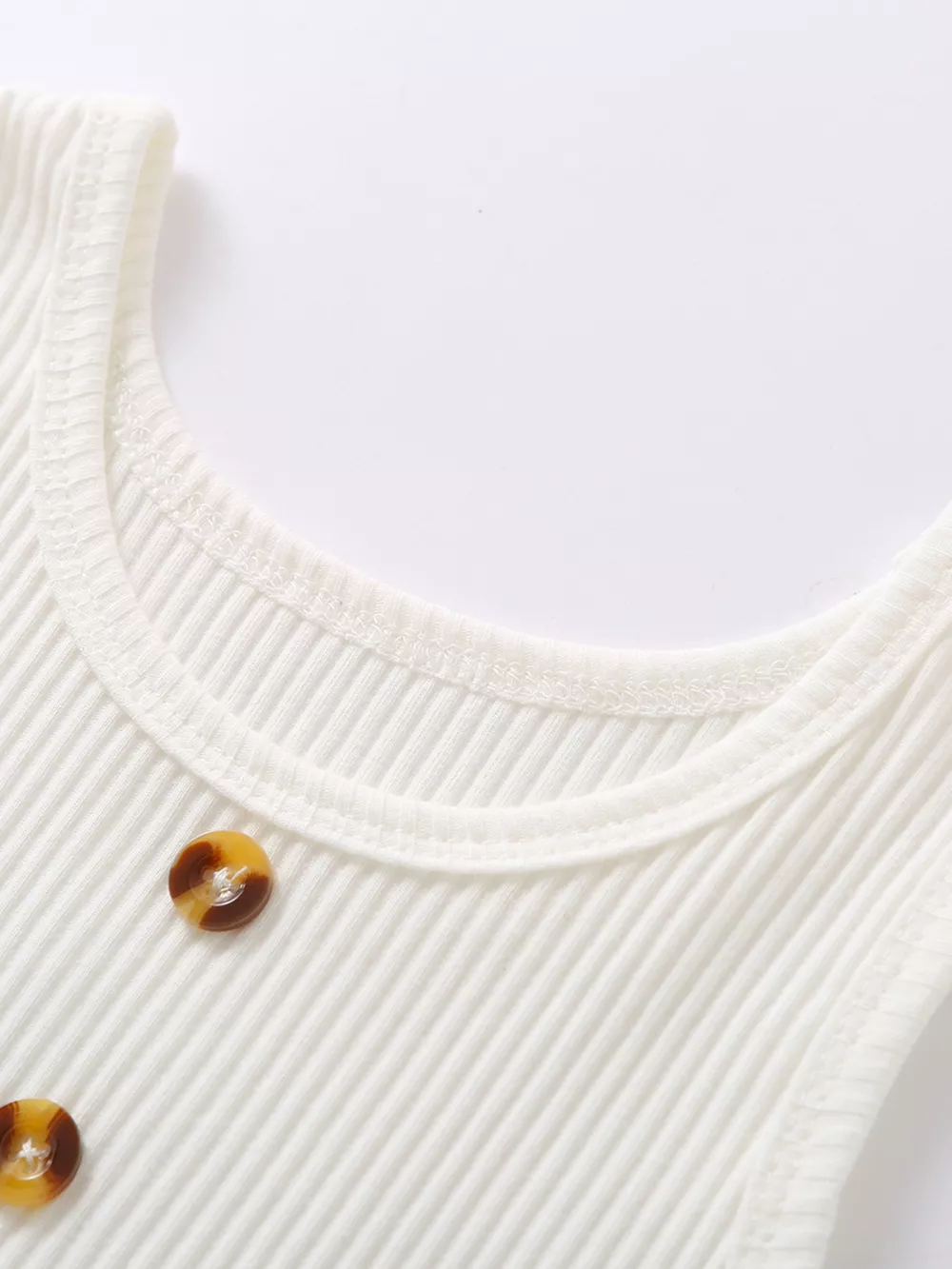 Children's Ribbed Tank Top and Flare Jeans Set, image 2