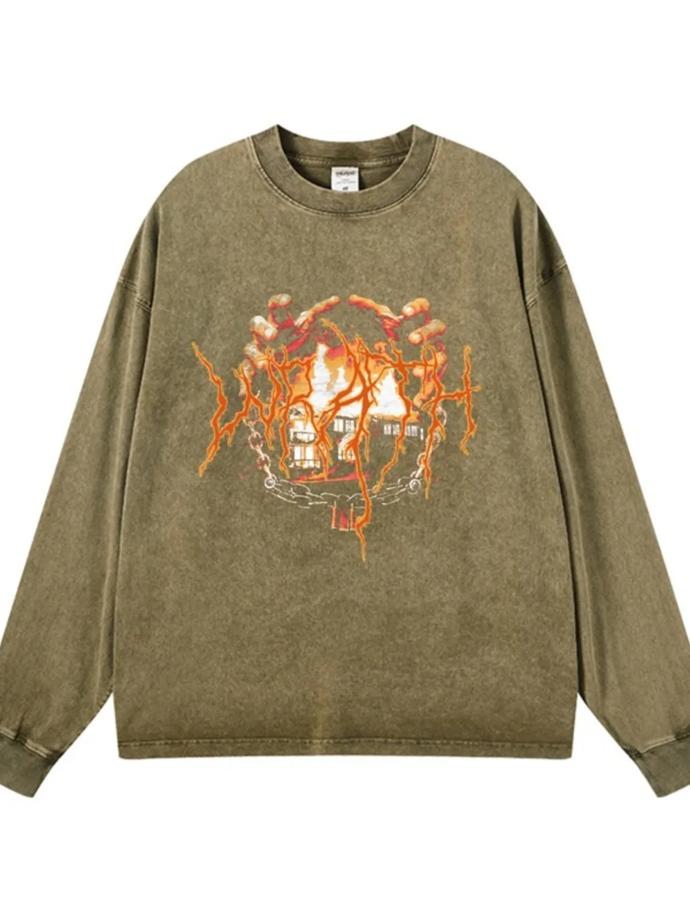 Men's Graphic Oversized Long Sleeve T-Shirt, image 7