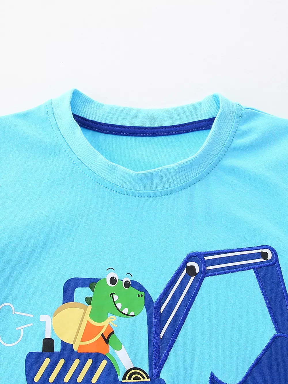Children's Cartoon Excavator Print Tee and Shorts Set, image 2