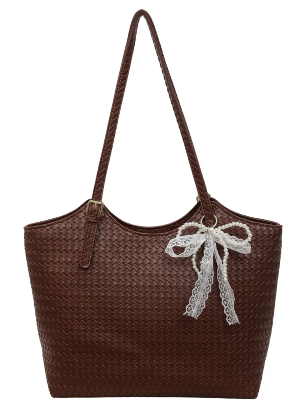 Woven Leather Shoulder Bag, image 8