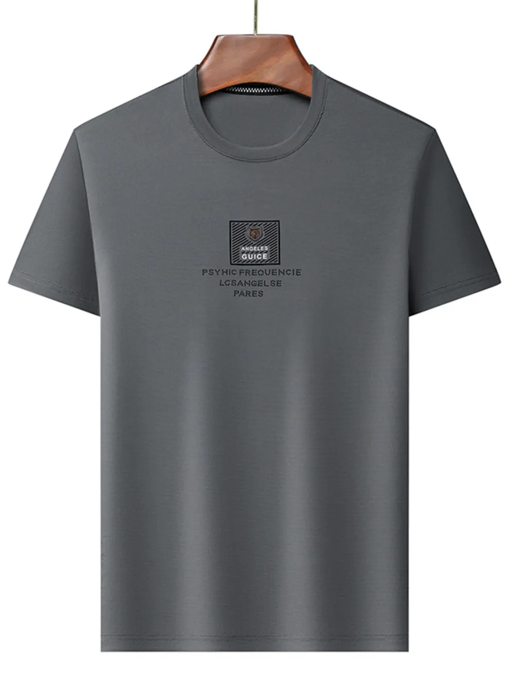 Men's Plus Size Basic Style Round Neck T-Shirt, image 5