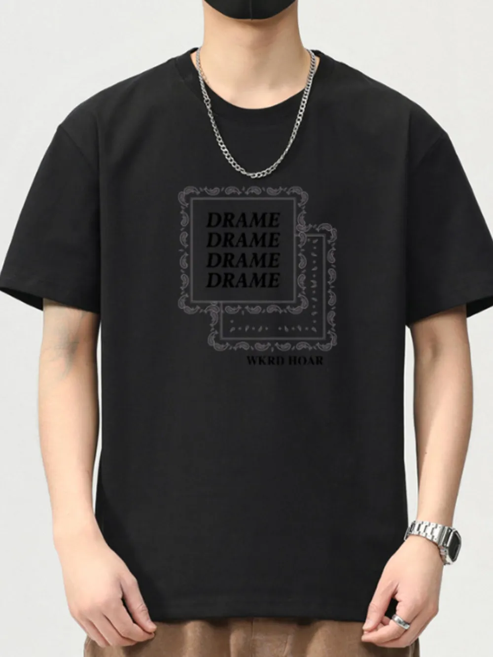 Men's Plus Size Round Neck Short Sleeve T-Shirt