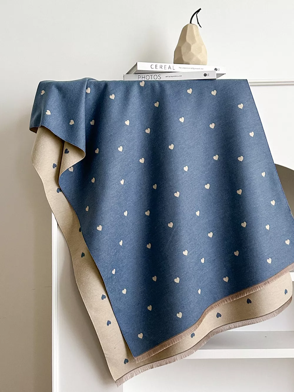 Heart Raw Hem Scarf, image 7