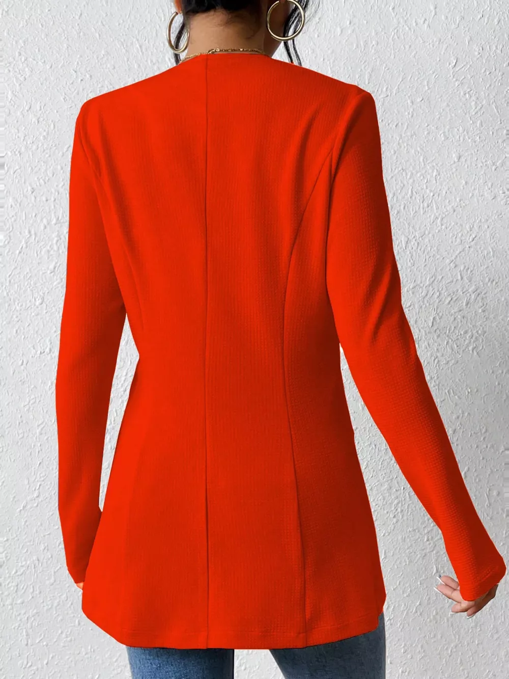 Single-Button Long Sleeve Blazer, image 27