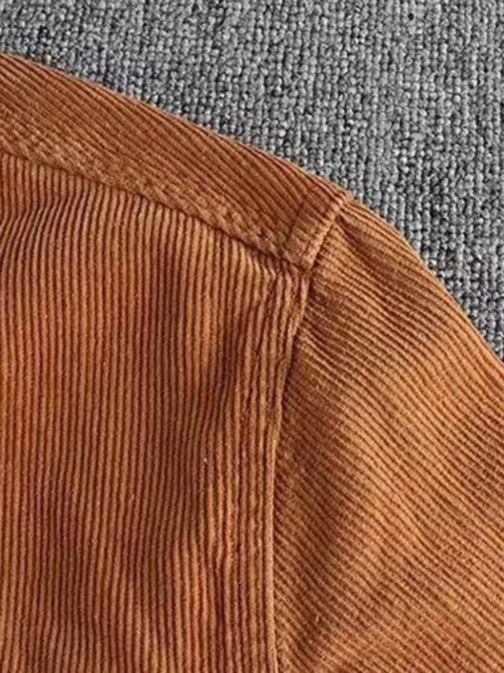 Men's Plus Size Corduroy Long Sleeve Button Up Shirt, image 10