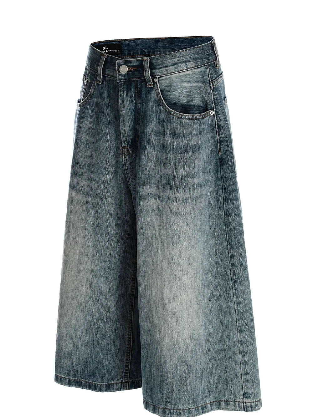 Men's Wide-Leg Denim Shorts, image 2