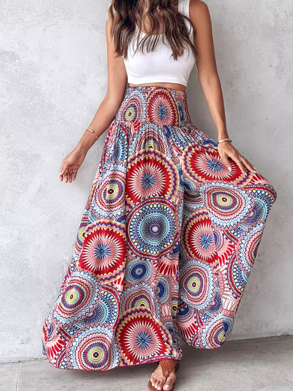 Printed Wide-Leg Pants, image 4