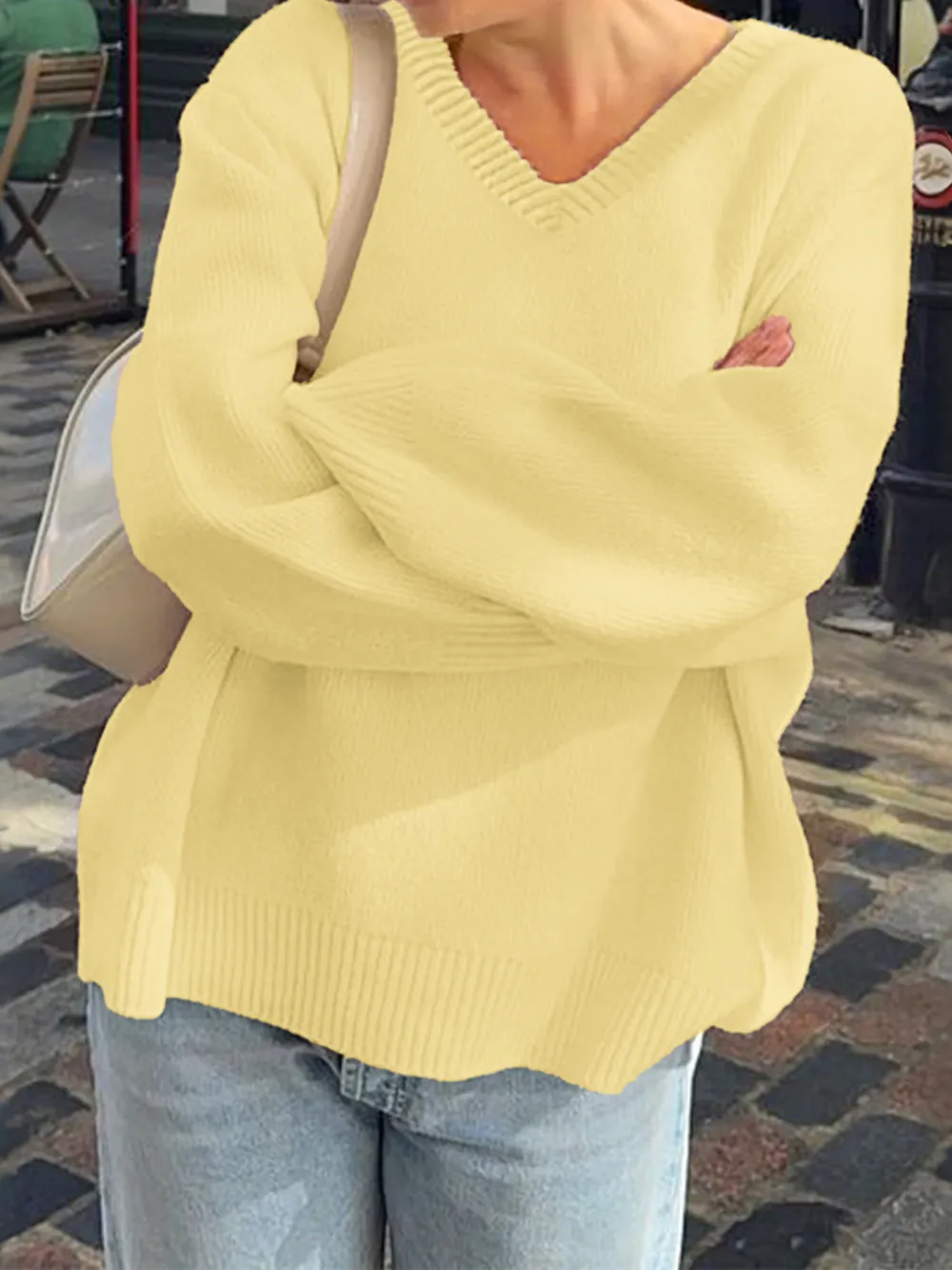 V-Neck Long Sleeve Sweater, image 10