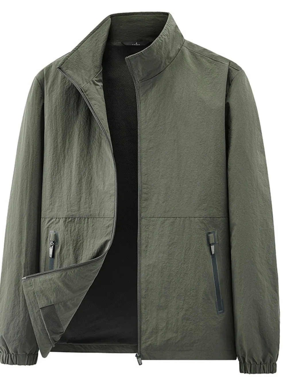 Men's Plus Size Zip Up Long Sleeve Jacket, image 11