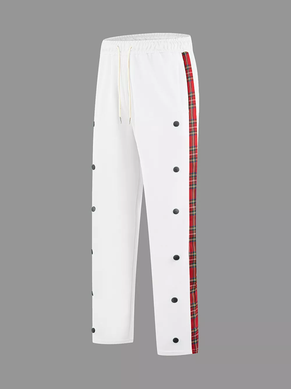 Men's Full Size Drawstring Plaid Side Stripe Pants Plus Size, image 14
