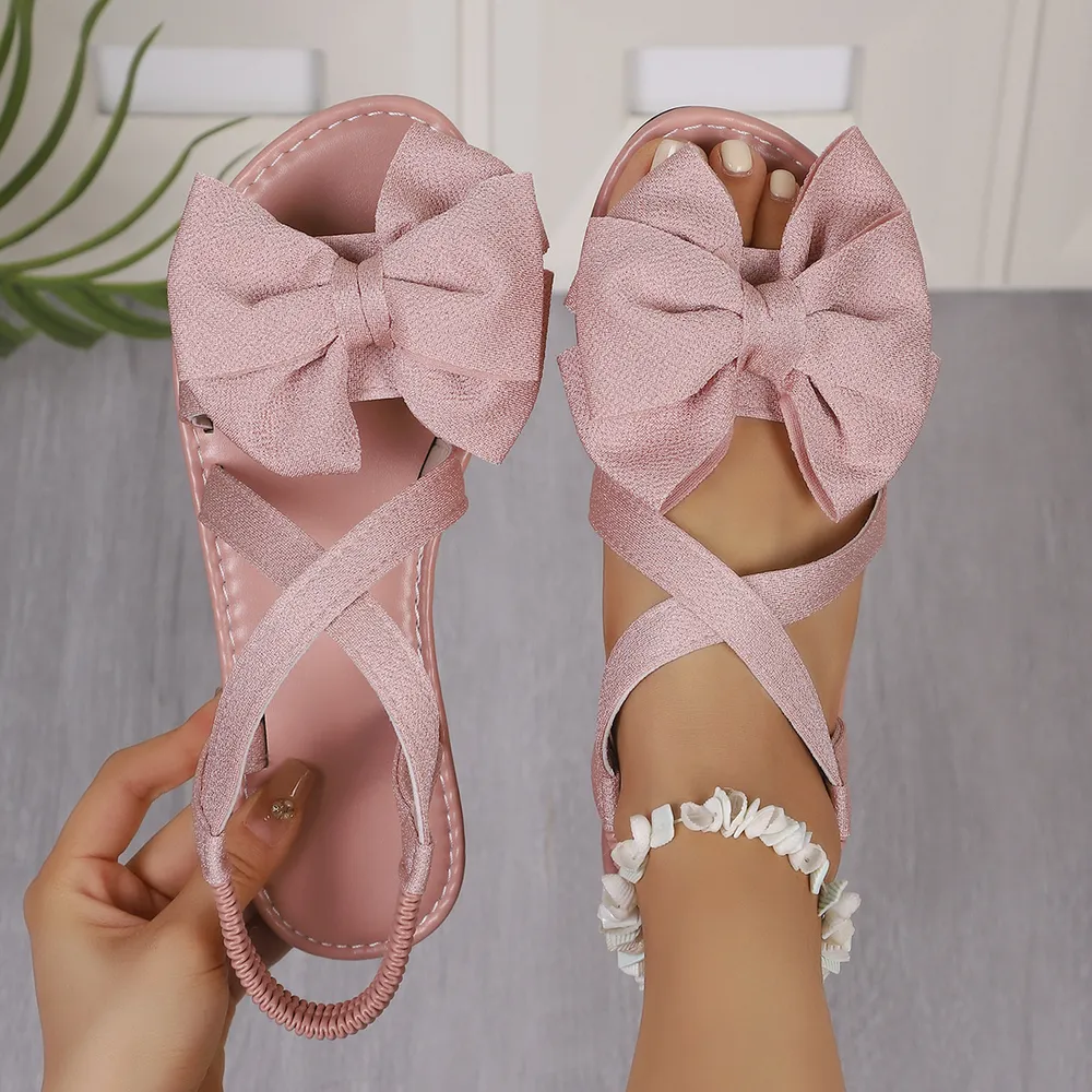 Bow-Tie Cross-Strap Comfort Sandals, image 8