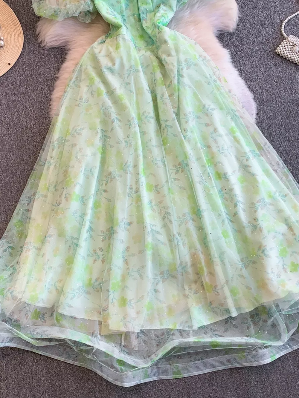 Sweetheart Neck Puff Sleeve Dress, image 7