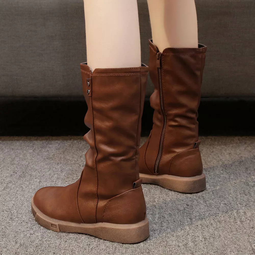 Round Toe Platform Boots, image 7