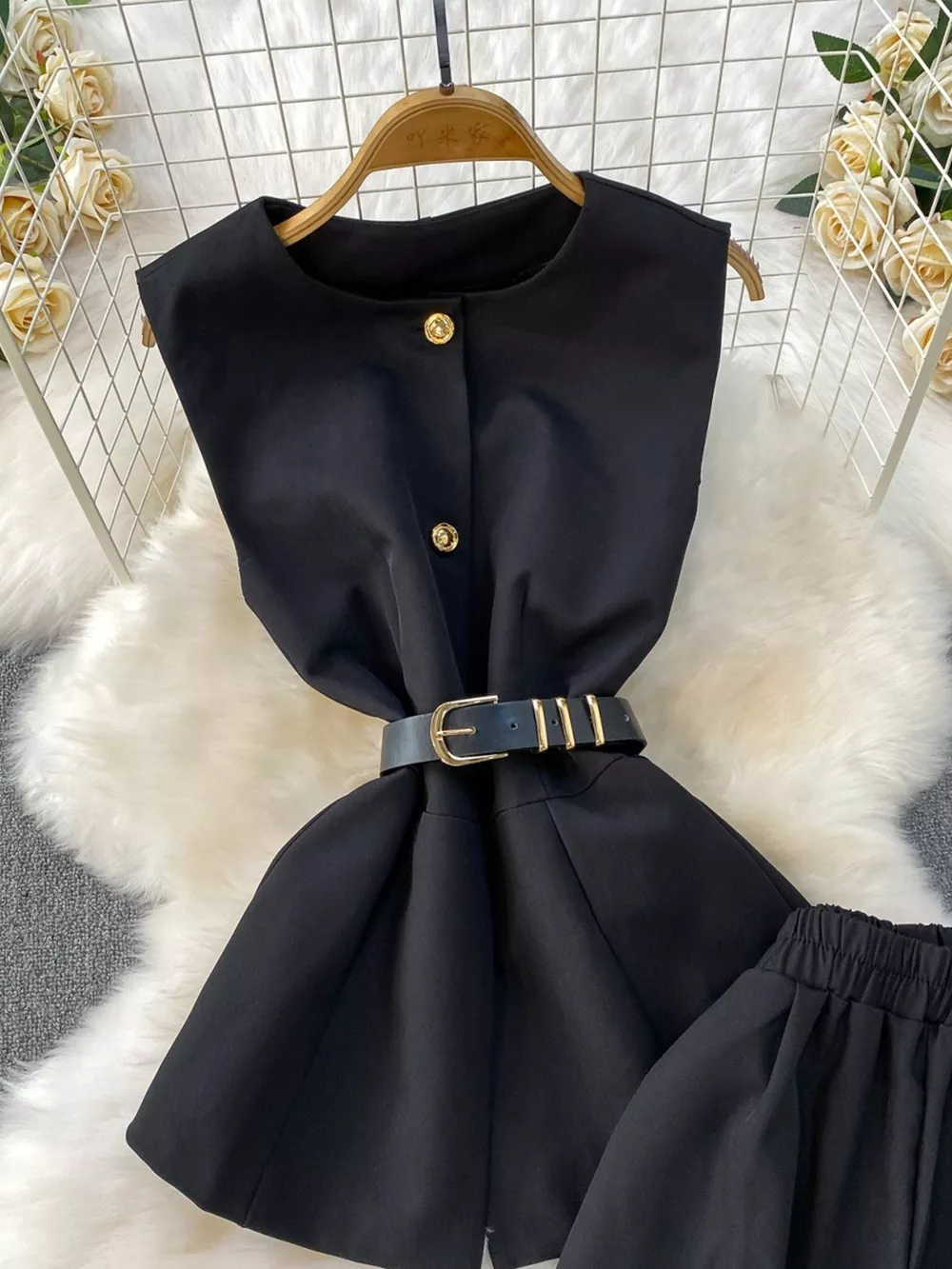 Sleeveless Top and Wide-Leg Pants Set, image 21