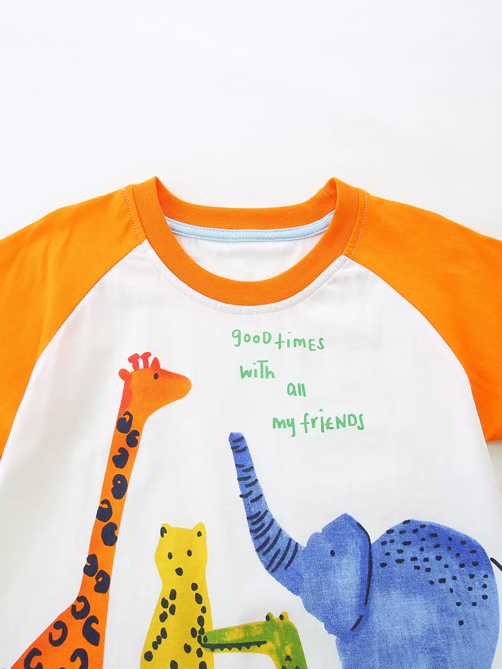 Children's Animal Print Tee & Plaid Shorts Set, image 3
