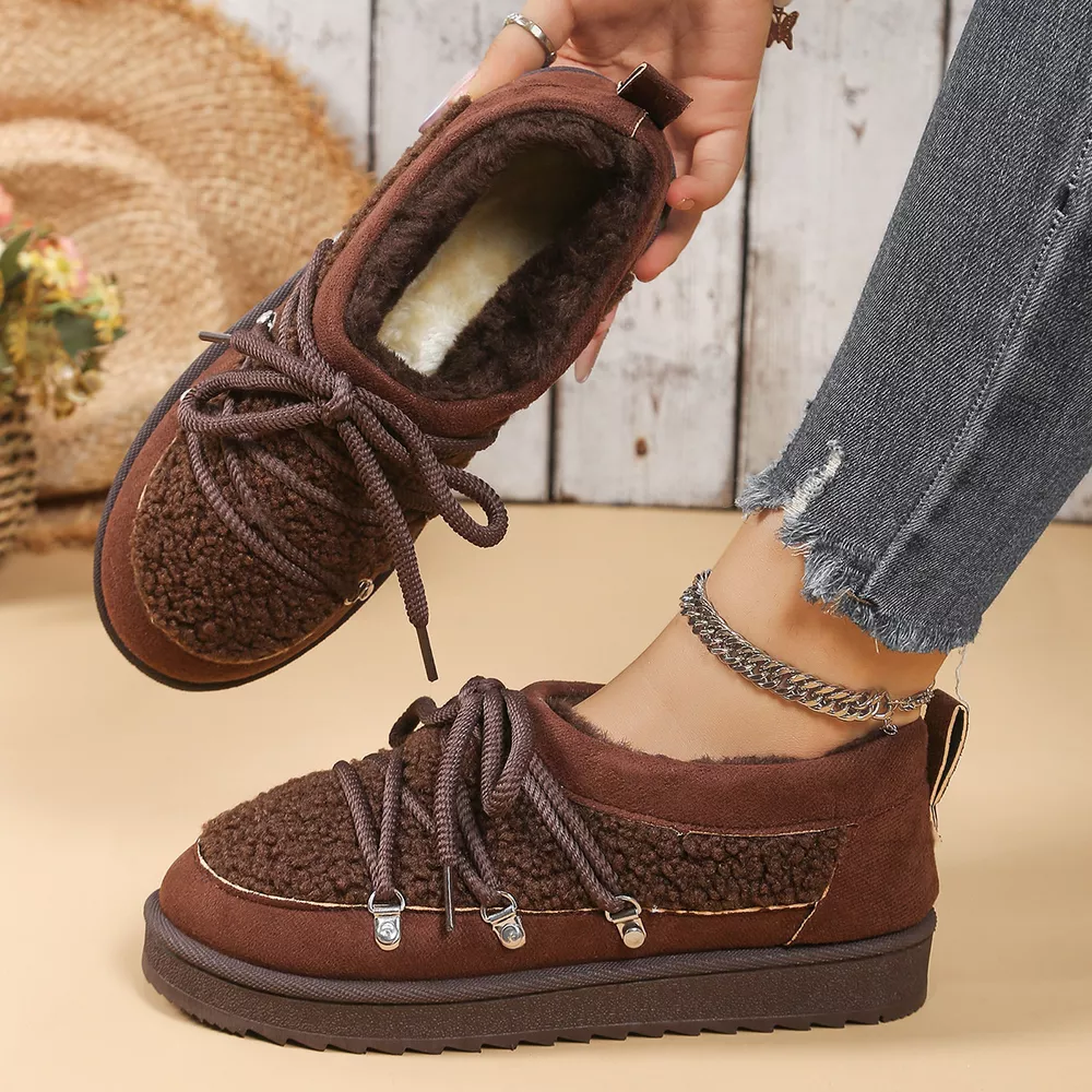 Lace Up Round Toe Platform Ankle Boots, image 10