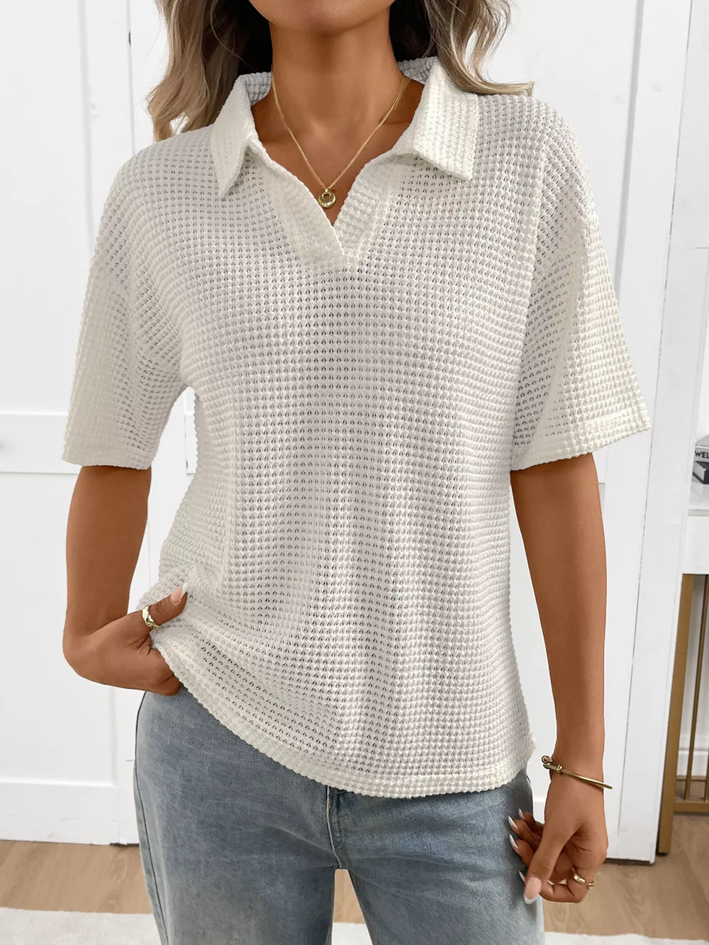 Striped Knit Short Sleeve Top, image 18