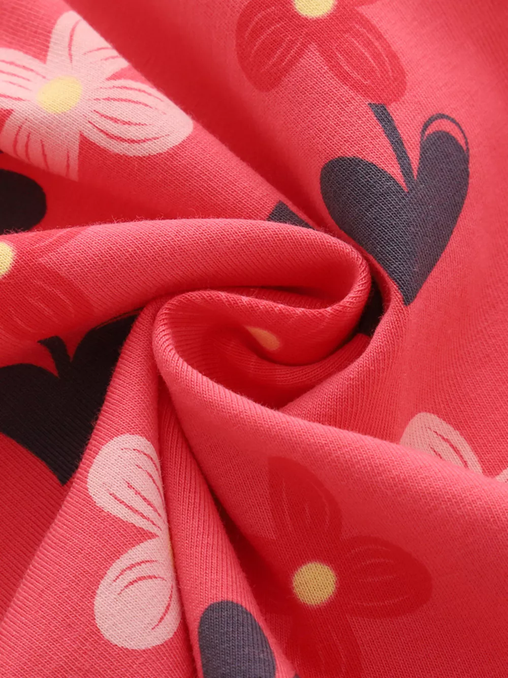 Children's Floral Print Ruffle Sleeve Casual Dress, image 3