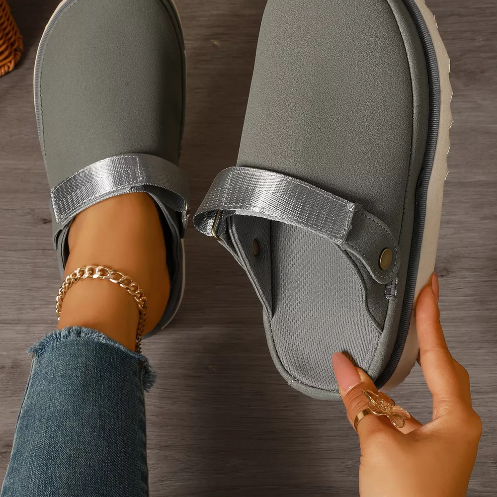 Round Toe Platform Slippers, image 8