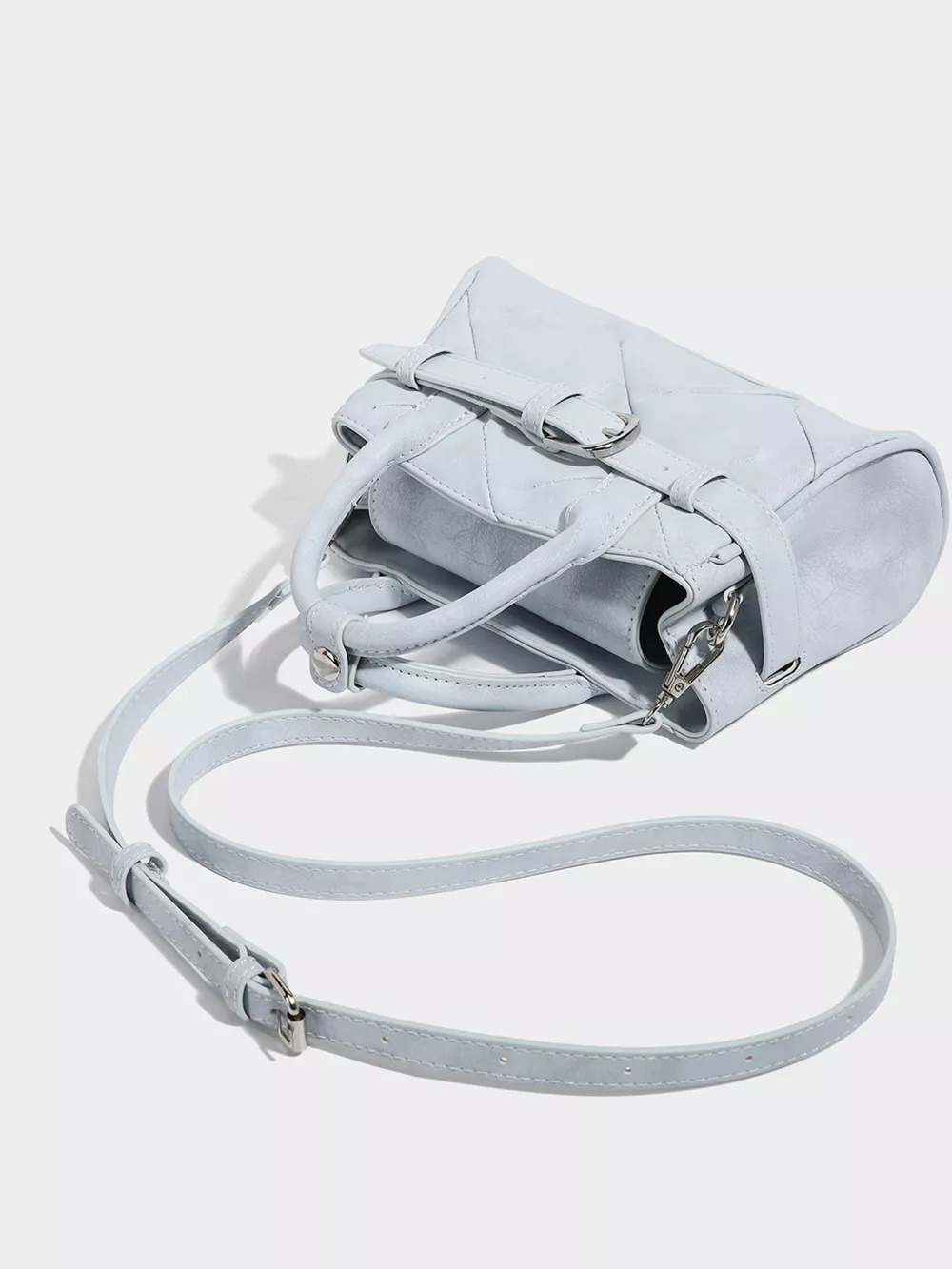 Quilted Buckle Accent Crossbody Bag, image 3