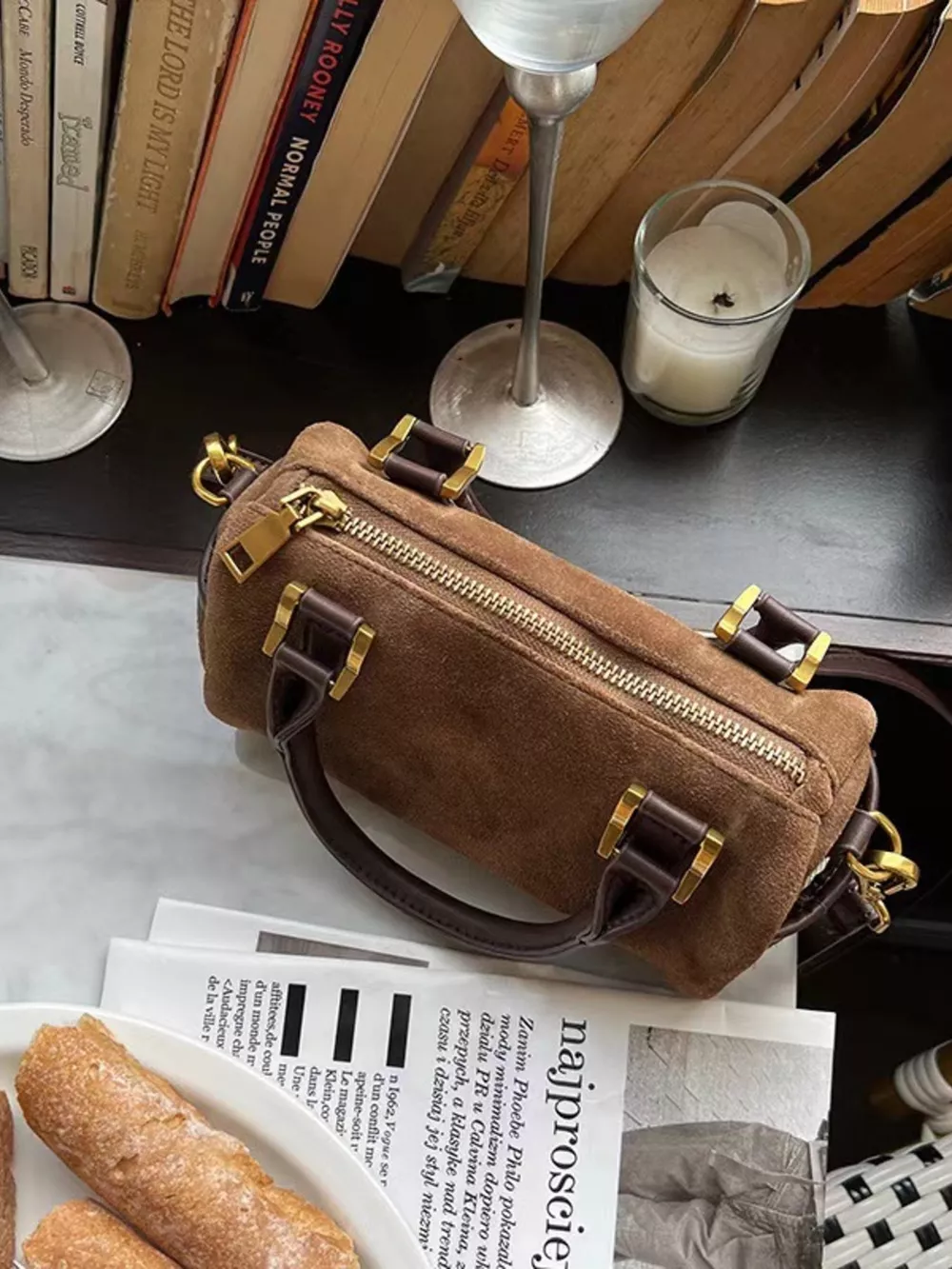Vintage Barrel Crossbody Bag, image 5