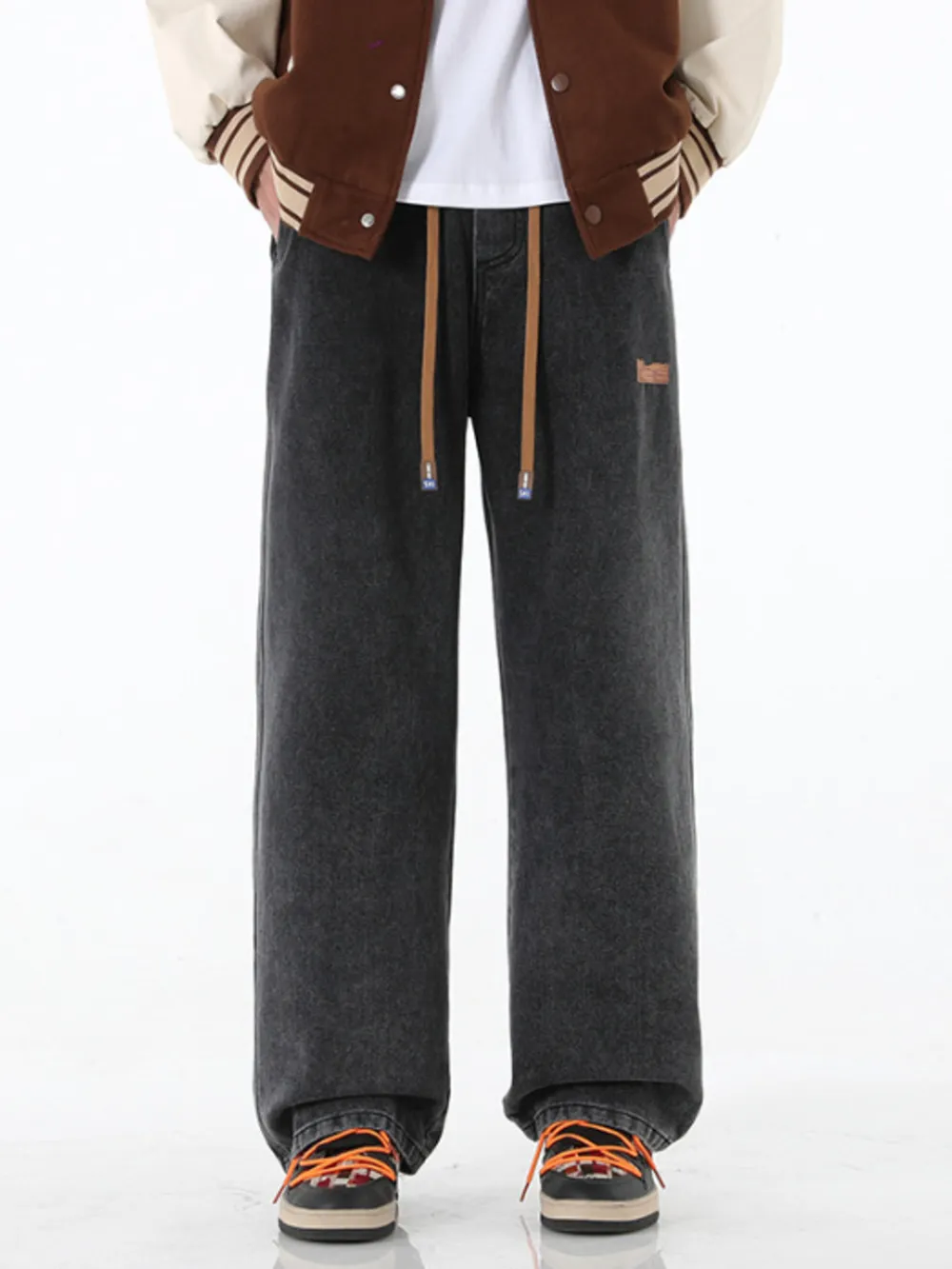 Men's Full Size Wide Leg Drawstring Jeans, image 8