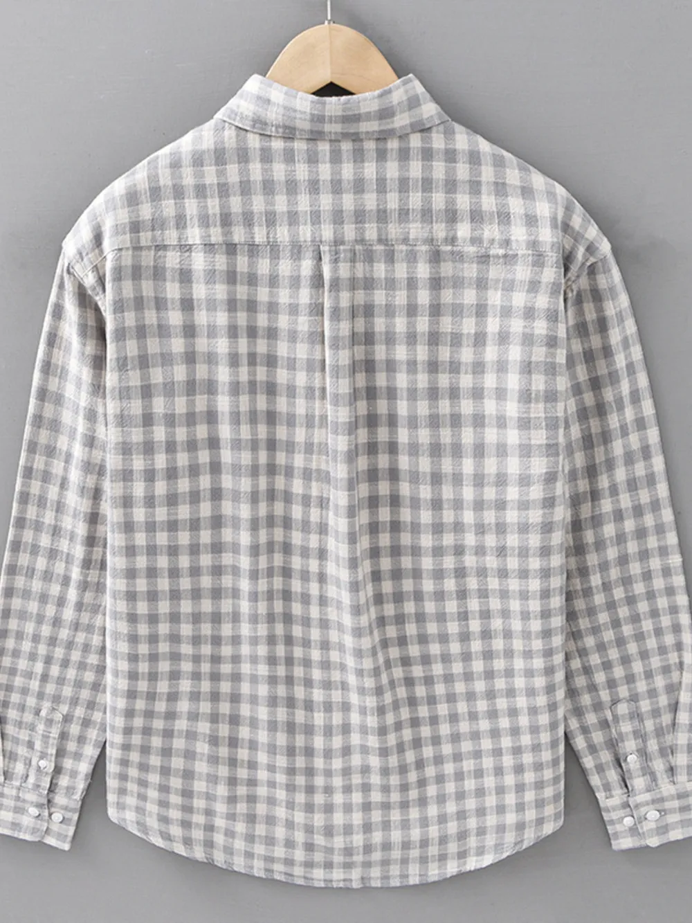 Men's Plus Size Plaid Button Up Long Sleeve Shirt, image 3