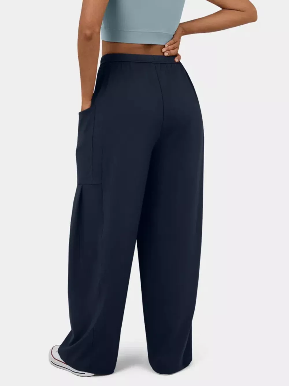 High-Waisted Drawstring Wide-Leg Pants, image 24