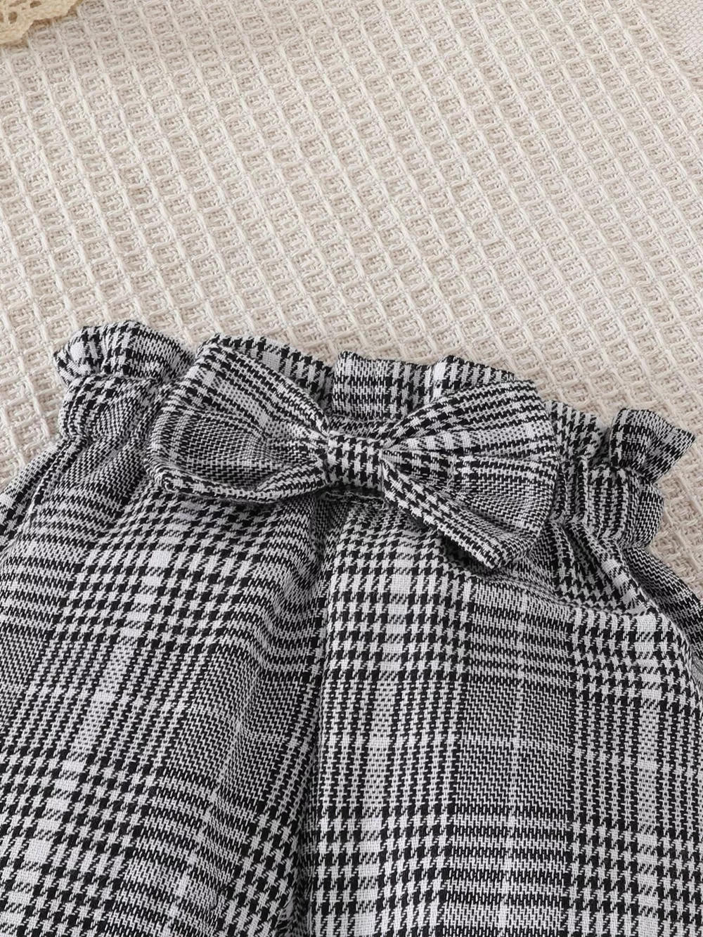 Children's Bodysuit & Plaid Pants & Headband Set, image 5