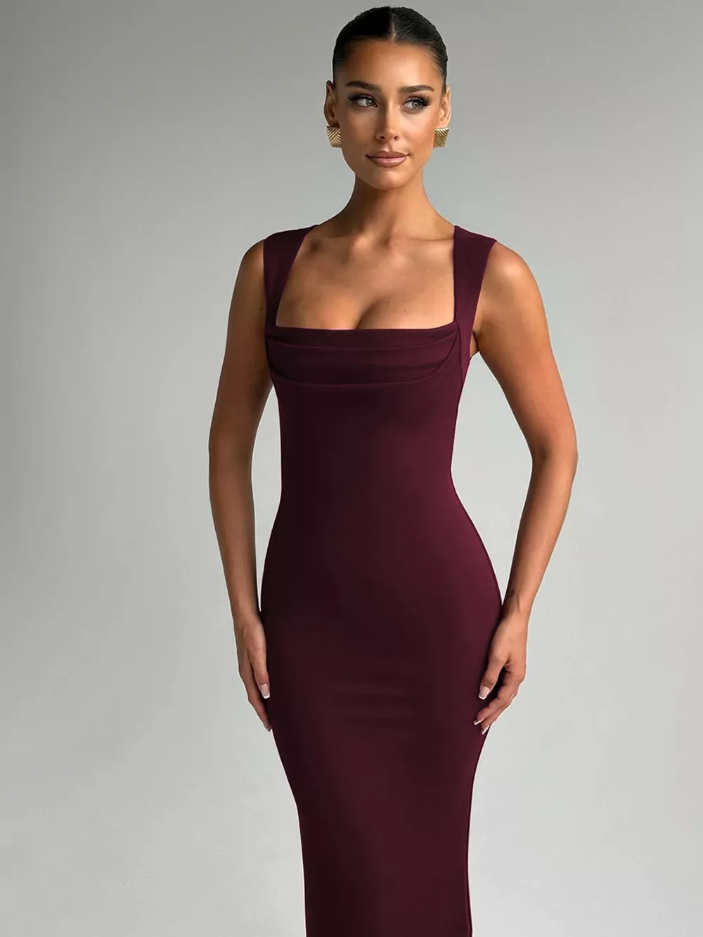 Square Neck Sleeveless Maxi Dress, image 15