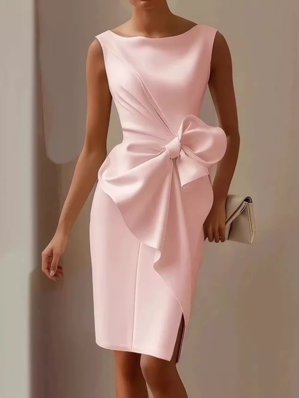 Bow Detail Sleeveless Dress, image 7