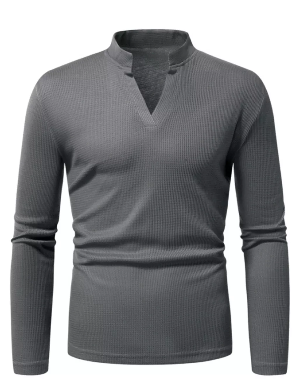 Men's Notched Long Sleeve Top, image 9