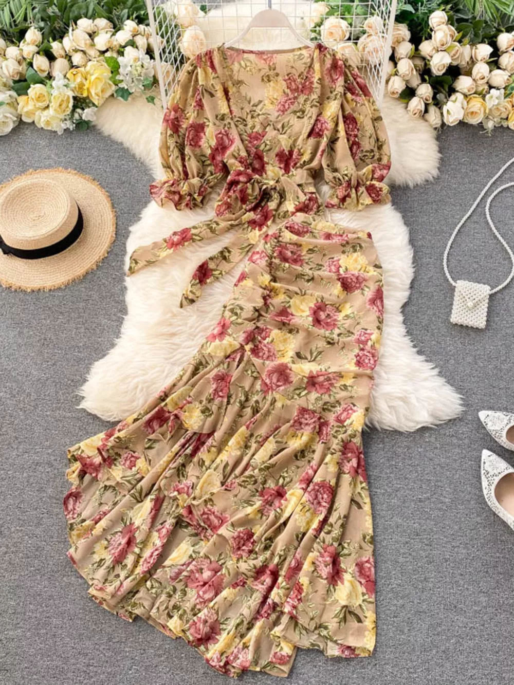Floral Print Crop Top and Skirt Set, image 16