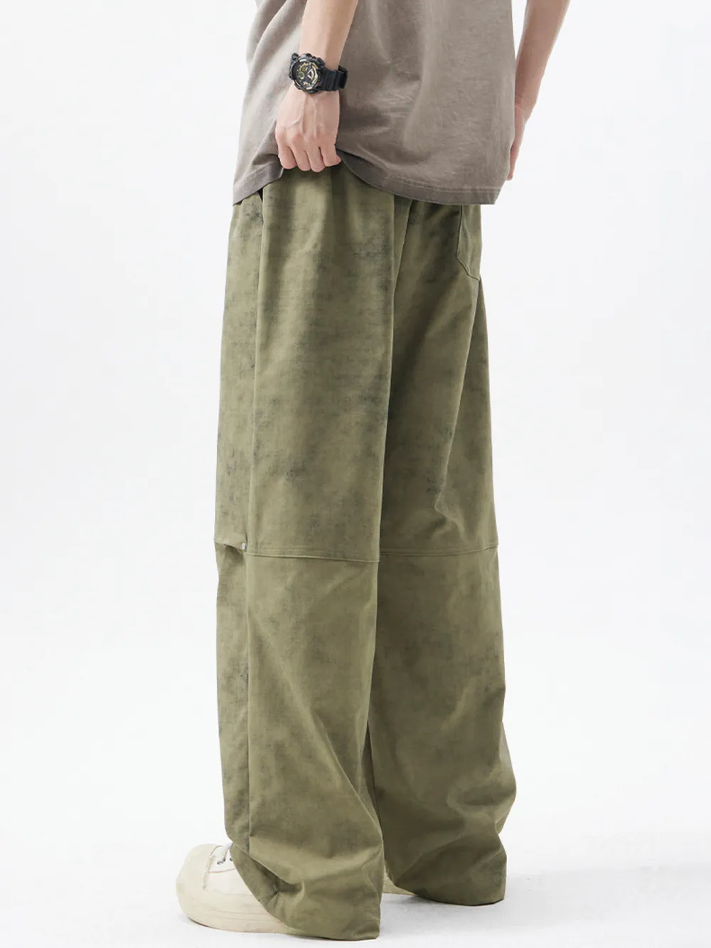 Men's Drawstring Wide Leg Pants, image 4