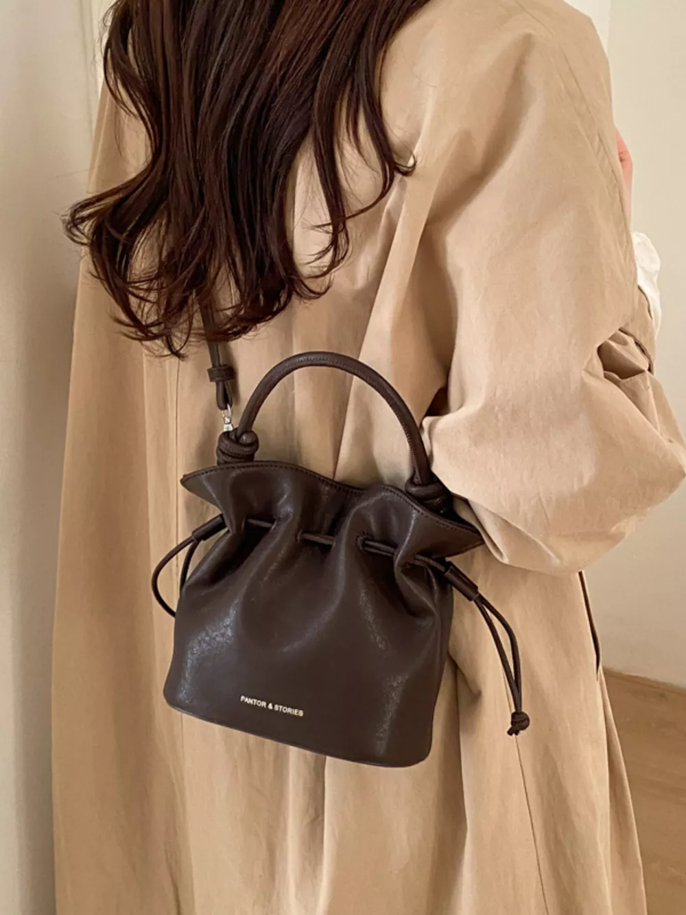 Drawstring Bucket Crossbody Bag, image 4