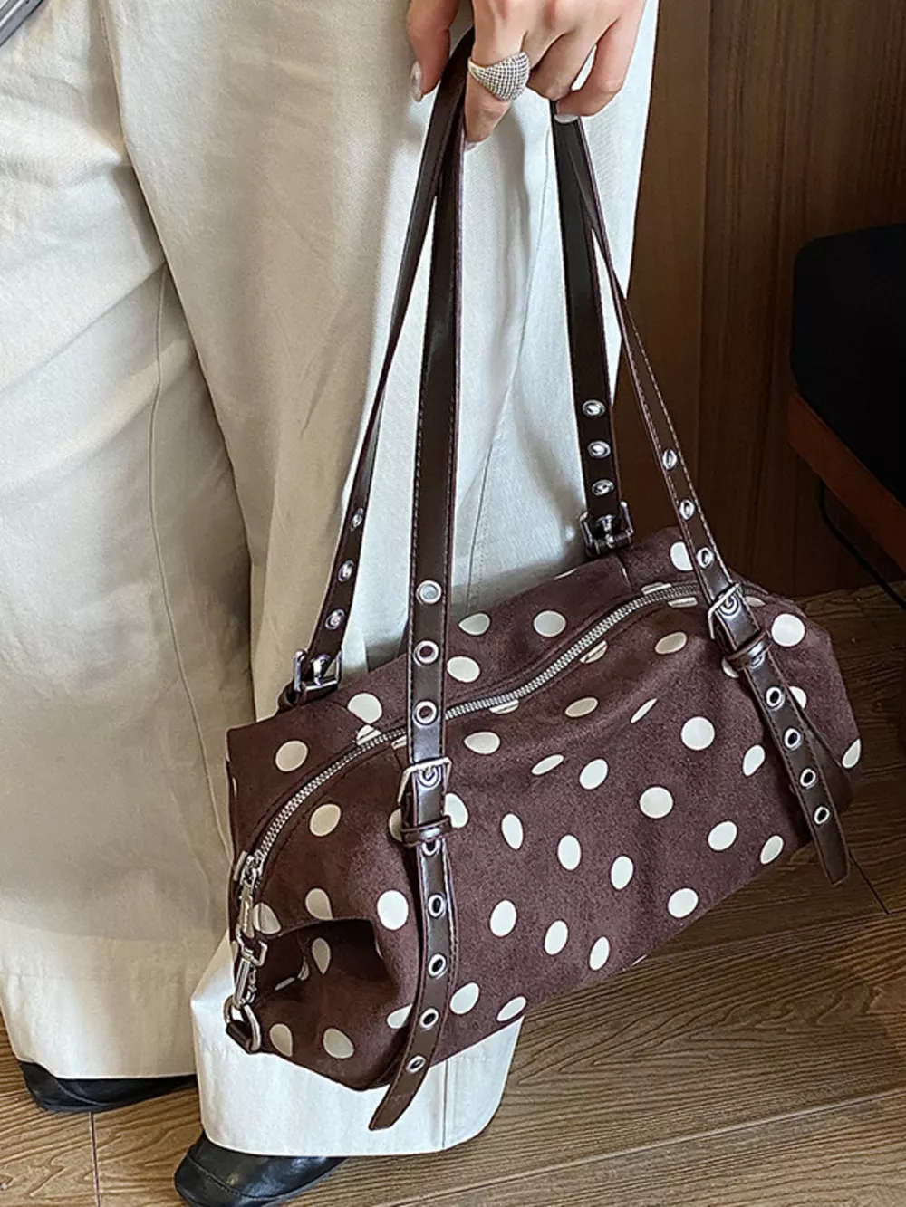 Polka Dot Shoulder Bag, image 6