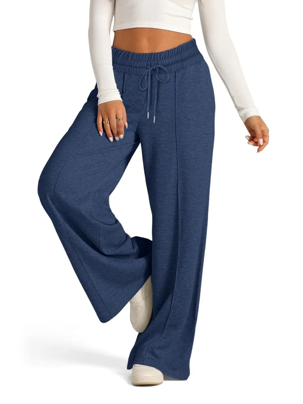 Full Size Drawstring Relaxed Fit Wide Leg Pants Plus Size, image 13