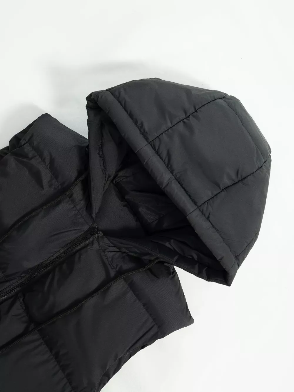 Longline Padded Hooded Vest Coat, image 13