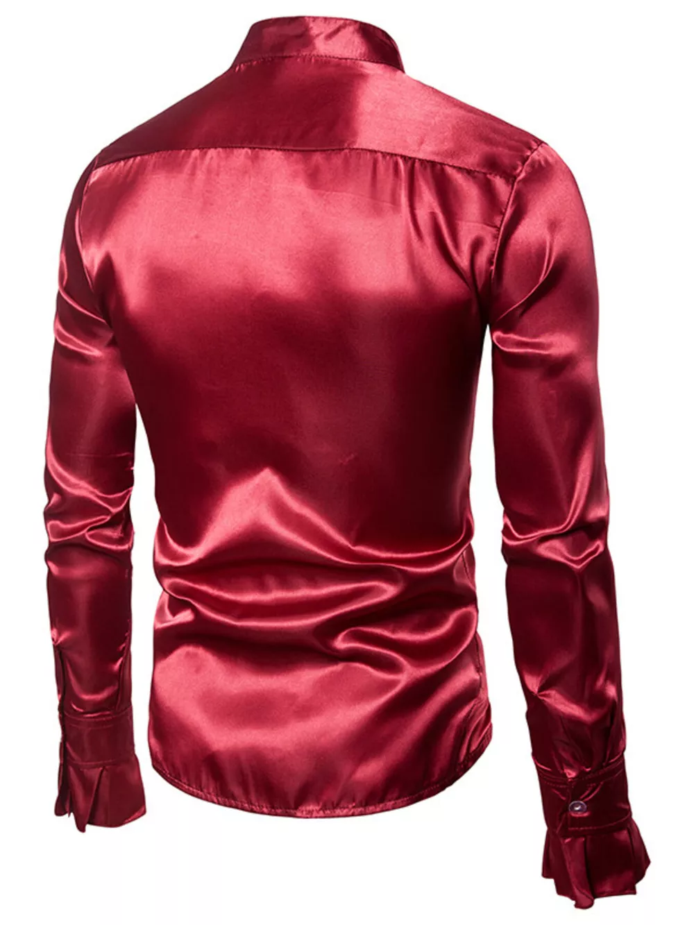 Men's Ruffle Front Long Sleeve Shirt, image 9