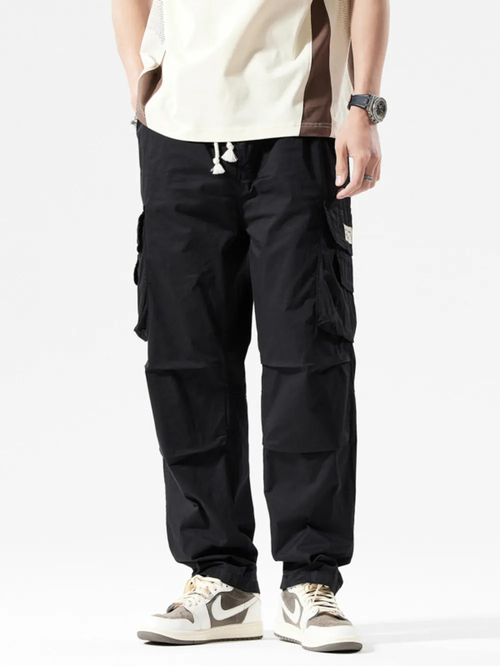 Men's Full Size Relaxed Fit Cargo Pants Plus Size, image 6