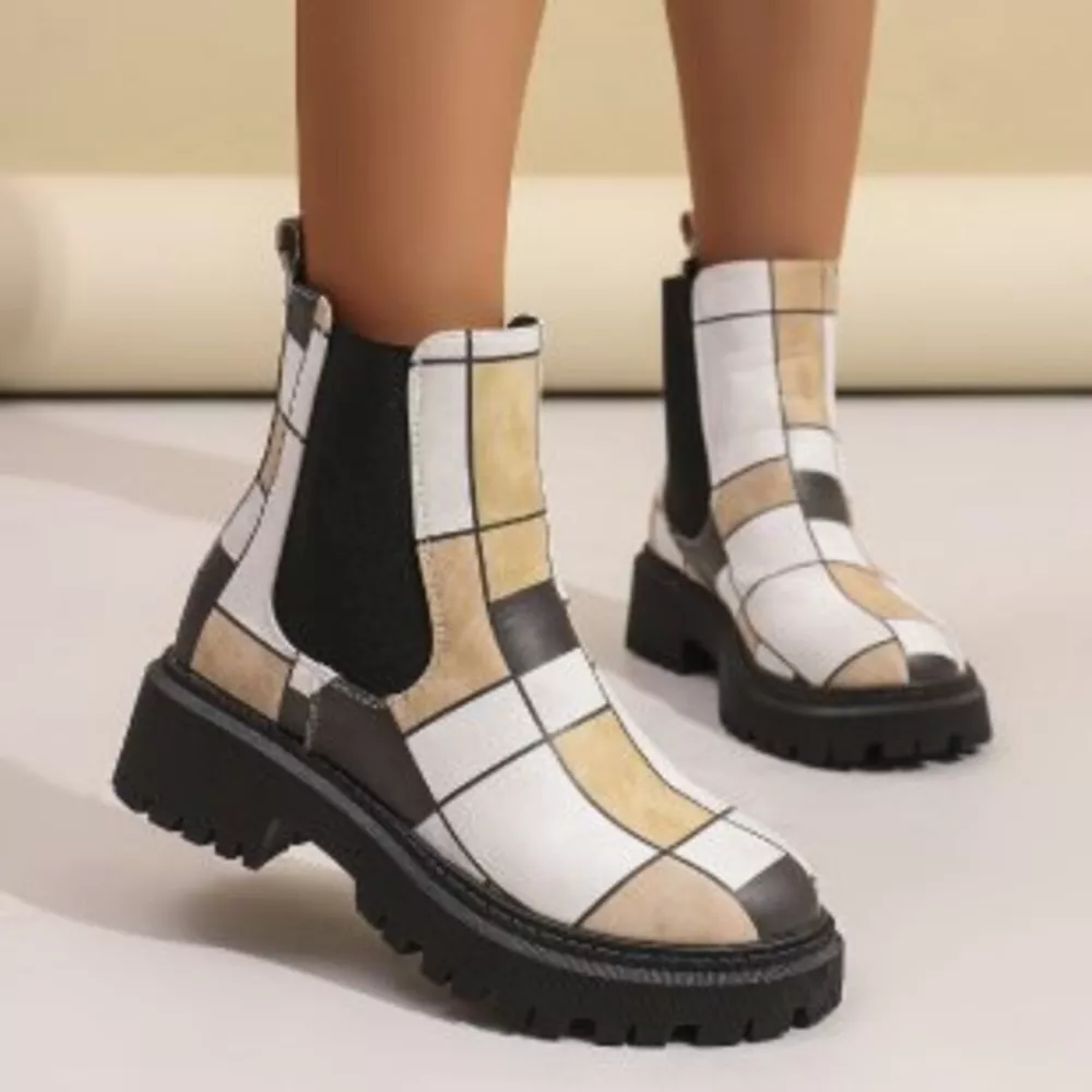 Round Toe Chunky Heel Ankle Boots, image 9