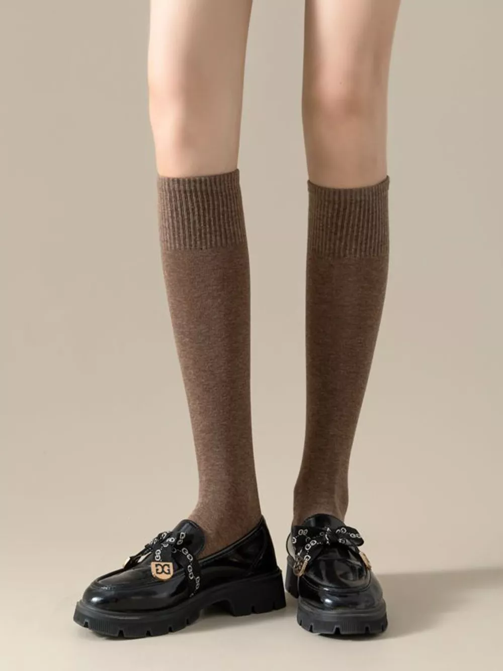Ribbed Knee-High Socks, image 13