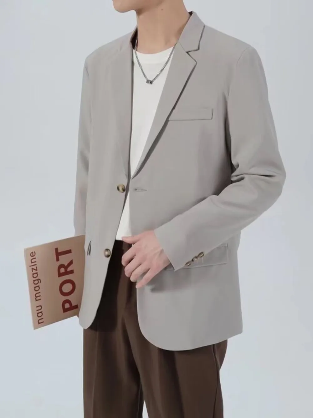 Men's Plus Size Classic Fit Two-Button Blazer, image 6