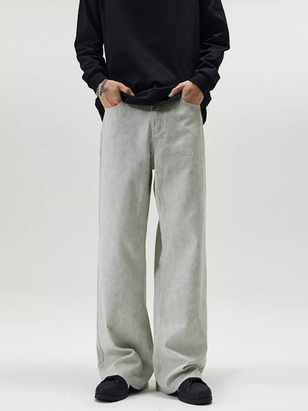 Men's Full Size Wide Leg Pants Plus Size
