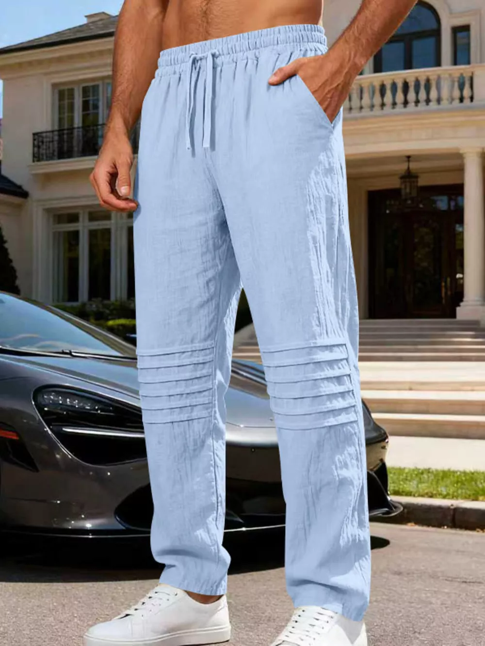 Men's Full Size Casual Drawstring Pants Plus Size, image 11
