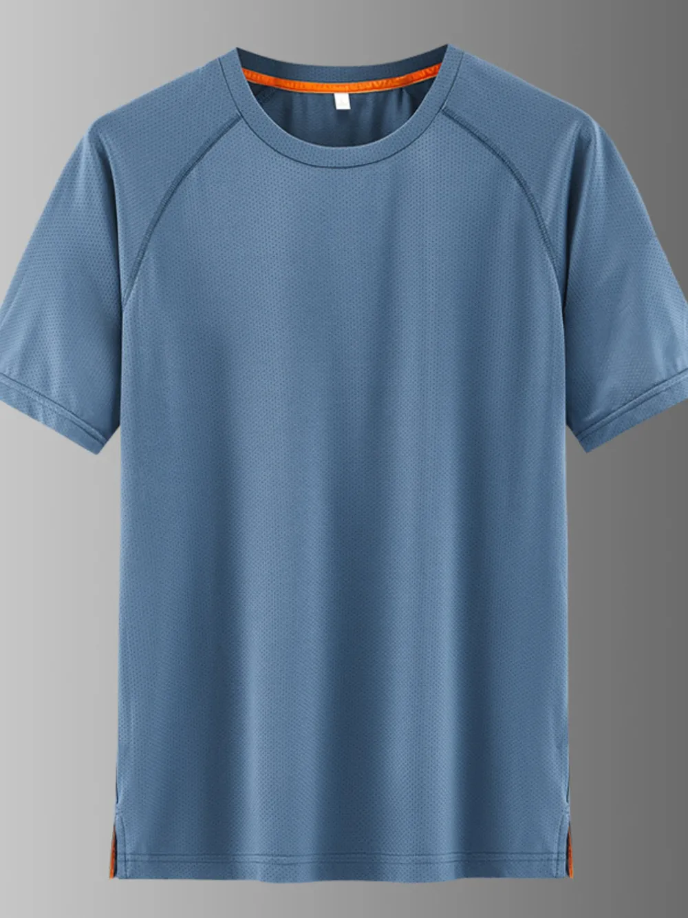 Men's Plus Size Round Neck Quick-Dry Active T-Shirt, image 2