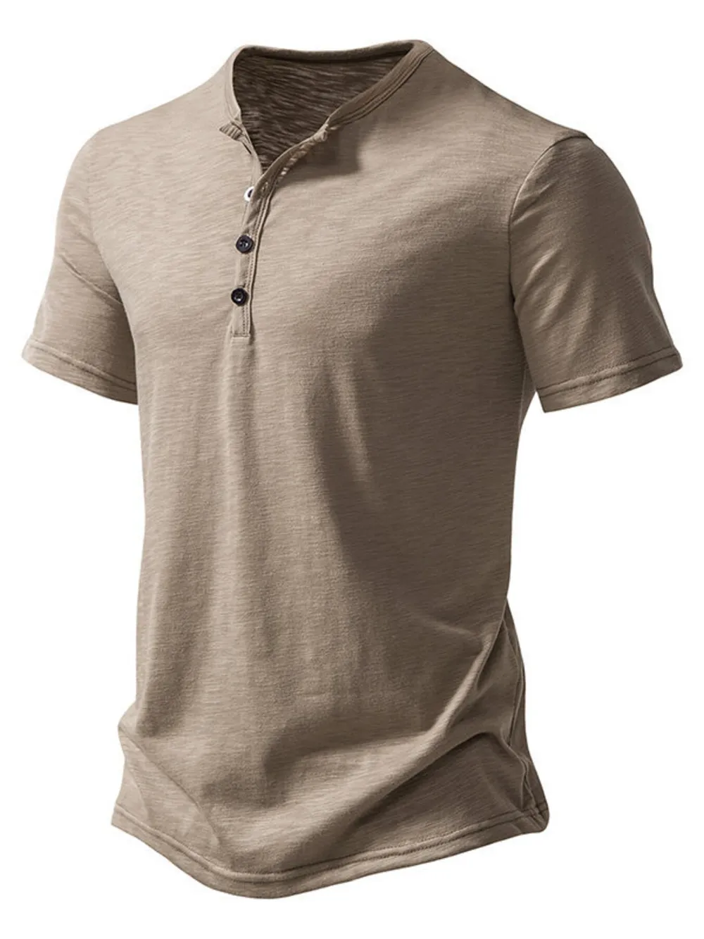 Men's Button Detail Short Sleeve Top, image 13